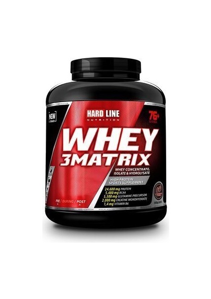 Hardline Whey 3Matrix 2300 gr Çilek Aromalı Hidrolize İzole ve Konsantre Protein Tozu - Türkiye Menşeli fiyatları