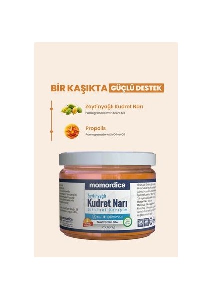 250 gr Momordica Zeytinyağlı Kudret Narı Bitkisel Karışım - Propolis ve Bal İlavesi ile, Türkiye Menşeli fırsatları