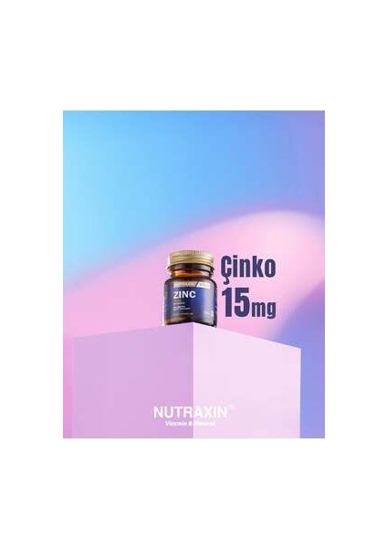 100 Tablet Çinko Takviyesi - 15 mg, Gluten ve Şeker İçermez, Türkiye Menşeli modelleri