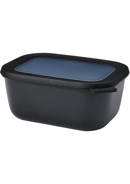- Multi Bowl Cirqula Rectangular - Kapaklı Saklama Kabı - Buzdolabı Için Hava Geçirmez Saklama Kutusu, Mikrodalga Fırın Kabı ve Saklama Kabı Olarak Uygundur - 1500 ml - Nordic Black modelleri