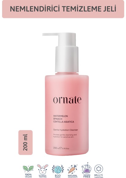 Tüm Ciltler Için Nemlendirici, Cilt Bariyeri Onarıcı ve Yatıştırıcı Temizleme Jeli 200 ml