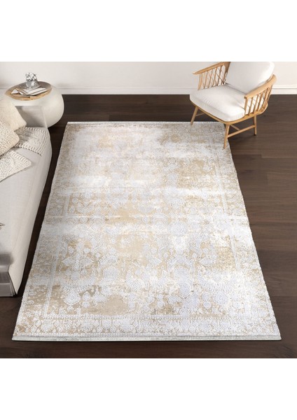 Bej Klasik Etnik Modern Desenli Pamuk Makinada Yıkanabilir Hav Toz Vermez Leke Tutmayan Kaymaz Taban Dijital Makine Baskı Salon Yolluk Mutfak Halı fiyatları