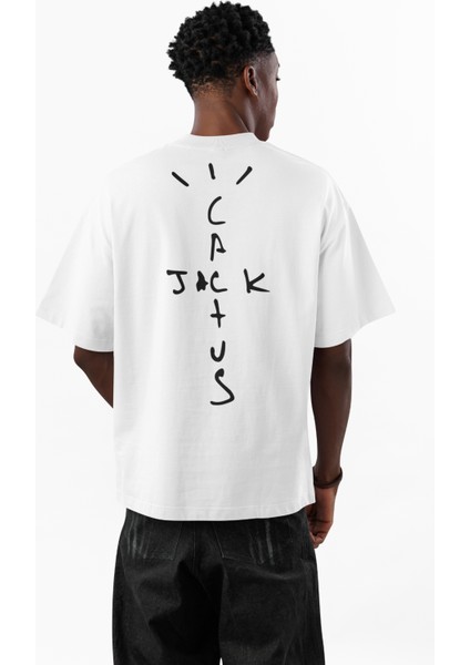 Jack Cactüs Sırt Baskılı Tişört, Erkek-Kadın Travis Scott Baskılı T-Shirt fiyatları