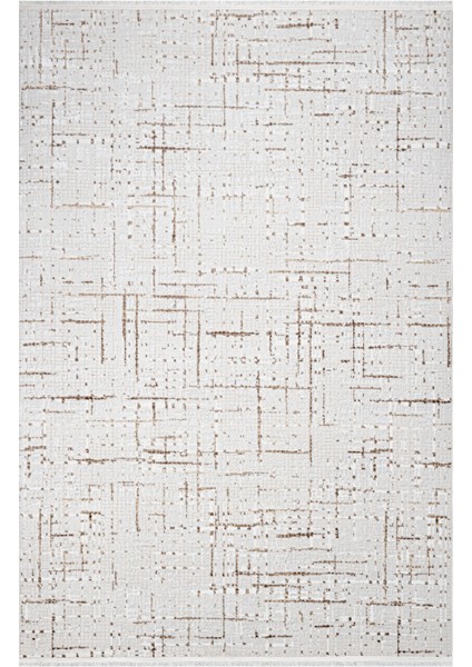 Aboard Kahverengi Geometrik Etnik Modern Desenli Akrilik Hav Vermeyen Leke Tutmayan Kolay Temizlenen Yumuşak Makine Salon Yolluk Mutfak Halı