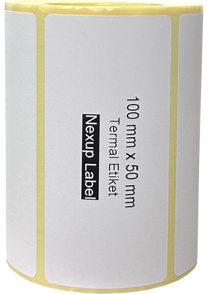 Label - 100X50 mm Termal Etiket, Barkod/adres/kargo Termal Etiketleri, Zebra ve Diğer Yazıcılarla Uyumlu