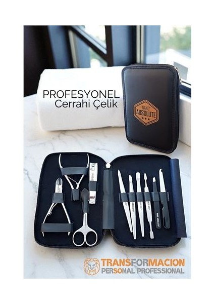 Manikür Pedikür Seti Profesyonel 304 Cerrahi Paslanmaz Çelik
