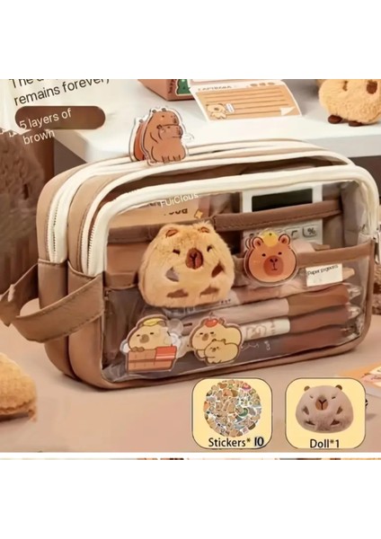 Desenli Şeffaf Kalemlik