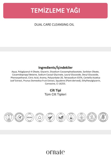 Yüz ve Vücut Için Arındırıcı, Makyaj Temizleme Yağı Cleansing Oil Tüm Cilt Tipleri 200ML indirimleri