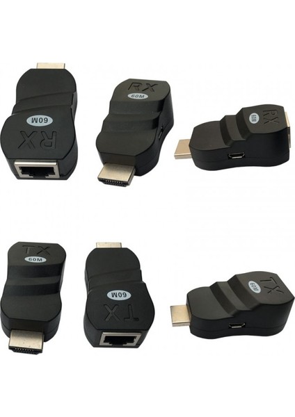 Hdmı Extender Rj45 To Hdmı Extender Cat5/Cat6 60m Extender Çevirici V1.4 modelleri
