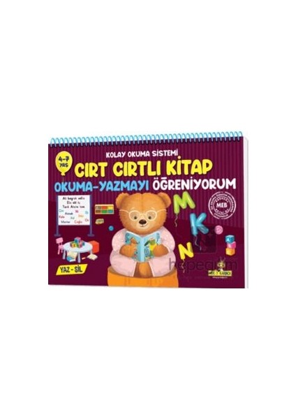 : Cırt Cırtlı Okumayı Öğreten Yaz-Sil Kitabı (4-7 Yaş)