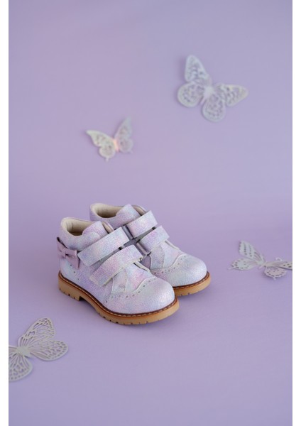 Serena-Lila Işıltılı Hakiki Deri Kız Çocuk Botu modelleri