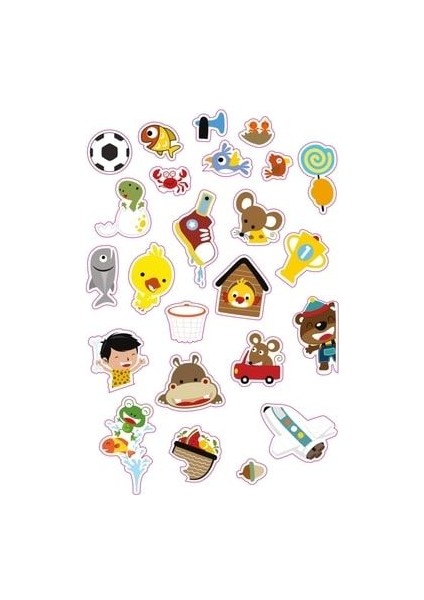 Mor Elma Yayınları 4-8 Yaş Arası Çocuklar İçin 32 Adet Çıkartmalı Boyama Kitabı ve Eğlenceli Etkinlik