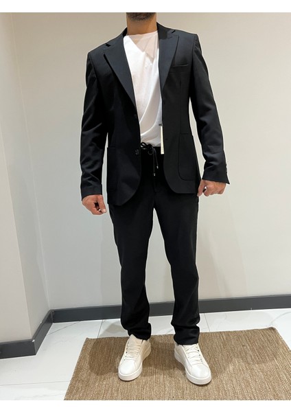 Takım Elbise Keten Jogger Pantolon -Çeket Esnek Yeni Model Yeni Trend Spor Takım modelleri