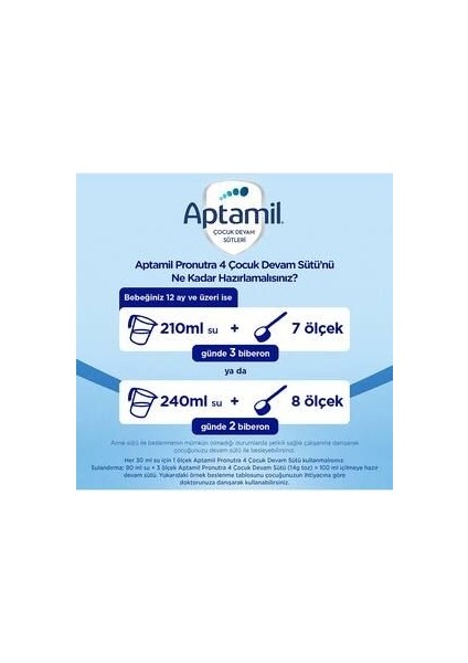 4 Prebiyotikli Çocuk Devam Sütü 800 Gr