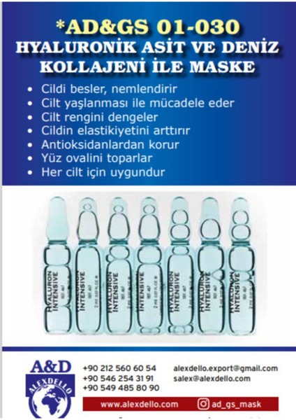 Hyaluronik Asit ve Deniz Kollajeni ile Maske fiyatları