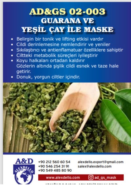 Guarana ve Yeşil Çay ile Maske
