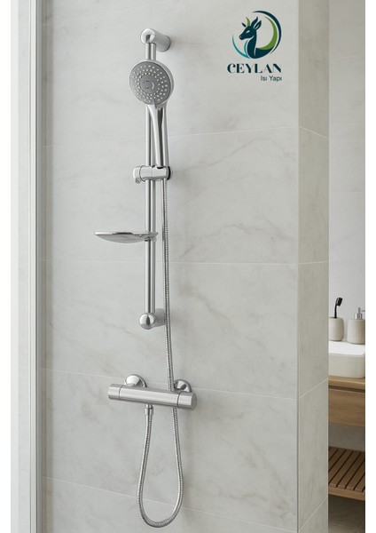 Lüx Krom Sürgülü Duş Seti 5 Yıl Garantili fiyatları