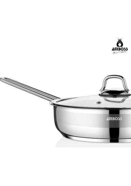 Saphire Paslanmaz Çelik 22 cm Cam Kapaklı Tava modelleri