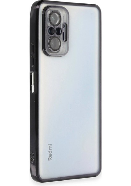 Xiaomi Redmi Note 10 Pro Kılıf Lensli Silikon - Siyah - NEO7932-9081