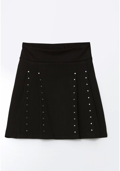 Lcw Kids Siyah Beli Lastikli Kız Çocuk Etek