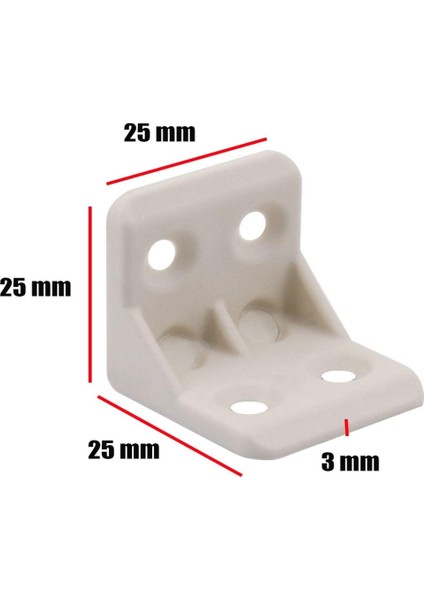 Plastik L Köşe Bağlantı Aparatı, L Plastik Gönye Köşebent Beyaz 50 Adet modelleri