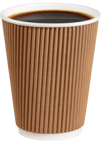 Karton Bardak 14 Oz Ripple Double Wall (Çift Duvar) - 12 Adet modelleri