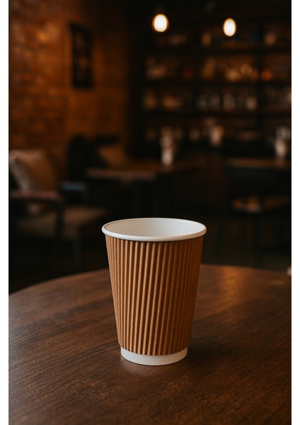 Karton Bardak 14 Oz Ripple Double Wall (Çift Duvar) - 12 Adet indirimleri