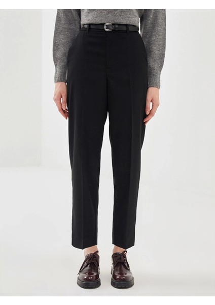 Lcw Vision Siyah Beli Kemerli Loose Fit Kadın Pantolon modelleri