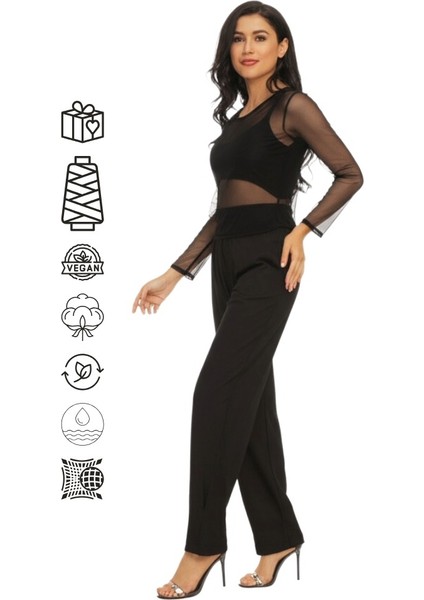 Kadın Beli Lastikli Pantolon Cepli Havuç Paça Krep Hürrem Kumaş Likralı Rahat Kesim Tam Kalıp