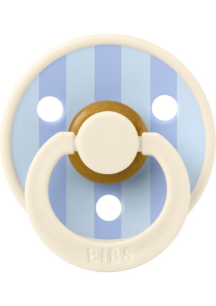 Bibs Studio Colour Block Kauçuk Emzik 0-6 Ay Ivory / Dusty Blue