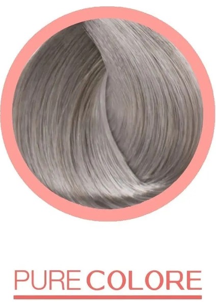 9/11 Yoğun Küllü Çok Açık Kumral - Purecolore Yağ Bazlı Krem Saç Boyası 100ML - Düşük Amonyaklı, Kolajen & Keratin Içerikli