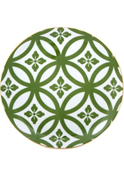 Morocco Ds1 Yeşil Düz Tabak 17 Cm