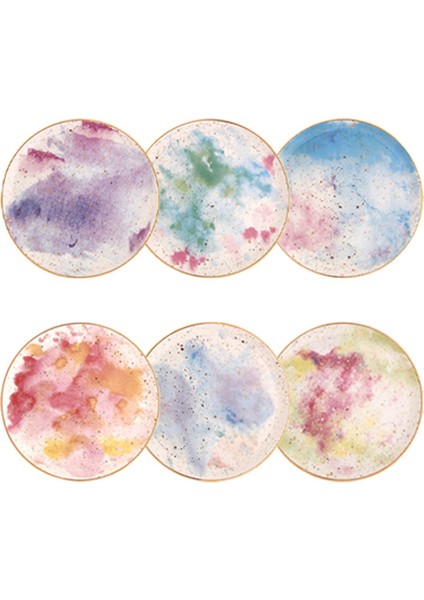 Cosmos 6'lı 24 cm Porselen Düz Yemek Tabağı Seti – Şık, Dayanıklı ve Günlük Kullanıma Uygun