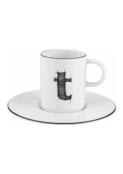 Harf (T) Tabaklı Kahve Fincanı 85cc