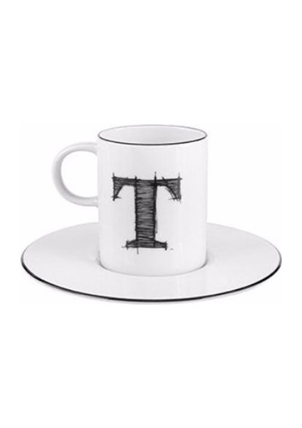 Harf (T) Tabaklı Kahve Fincanı 85cc fiyatları