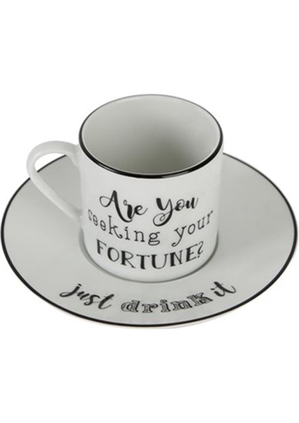 Be Happy Tabaklı Kahve Fincanı 90cc