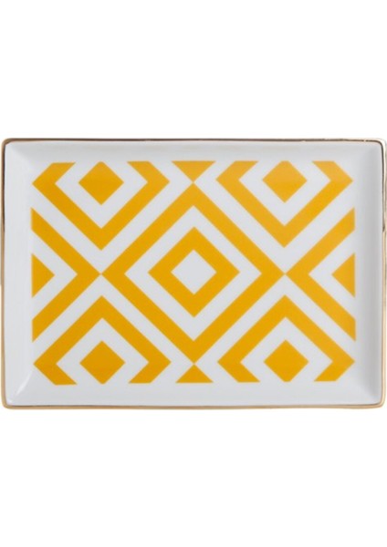 Morocco Kahvaltı Tabağı Desen4 Sarı 18x13