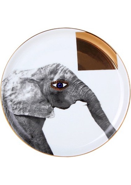 Wild Life Elephant Düz Tabak 20 Cm