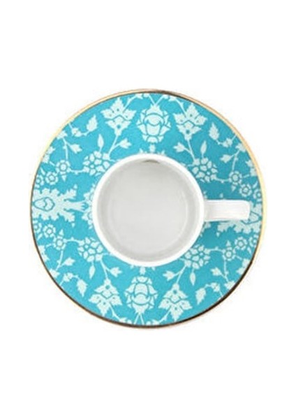 Glamorous Turkuaz Tabaklı Kahve Fincanı 85cc modelleri