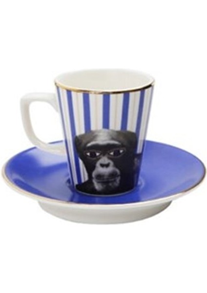 Wild Life Monkey Tabaklı Kahve Fincanı 75c