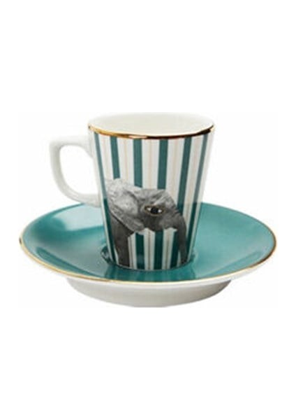 Wild Life Elephant Tabaklı Kahve Fincanı 75cc