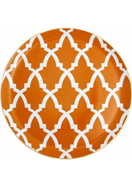 Morocco Ds3 Turuncu Düz Tabak 24 Cm