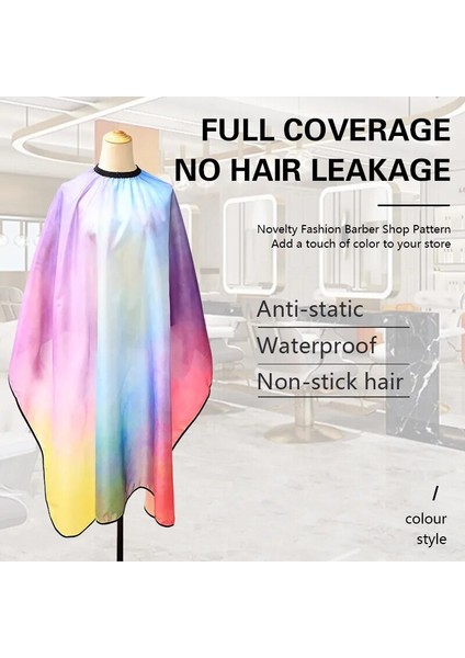 Yeni Stil Saç Kesme Bezi Su Geçirmez Perma Anti-Statik Berber Yetişkin Ev Kuaför 2023 (Yurt Dışından)