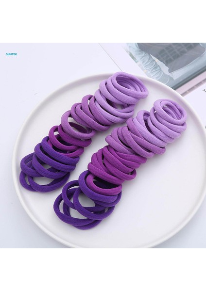 Gençler Için 50X Saç Bağları Sorunsuz Yumuşak Saç Scrunchies Çocuk Saç Aksesuarları Stil H (Yurt Dışından) modelleri