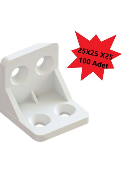 Plastik L Köşe Bağlantı Aparatı, L Plastik Gönye Köşebent Beyaz 100 Adet fiyatları