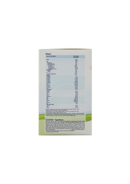 Toz Devam Sütü 800 gr 0-6 Ay Organik Sütlü Laktoz İçerikli İlave Şekersiz Gluten İçermez Almanya Menşeli modelleri