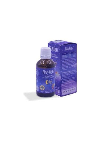 Night Damla Sıvı Takviye Edici Gıda - 50 ml x 2, Melisa, Ihlamur ve Papatya Ekstraktı İçeren, Türkiye Menşeli