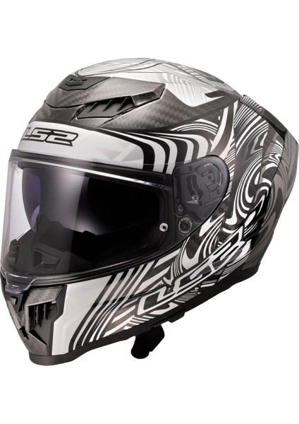 Dragon Karbon Enthum Siyah-Gri Kask