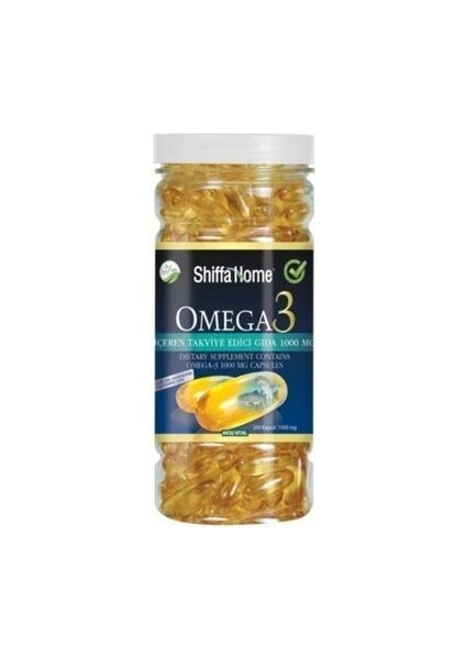 Omega-3 Balık Yağı Takviye Edici Gıda - 200 Softjel, 1000 mg, Yüksek EPA ve DHA İçeriği, Türkiye Menşeli fırsatları