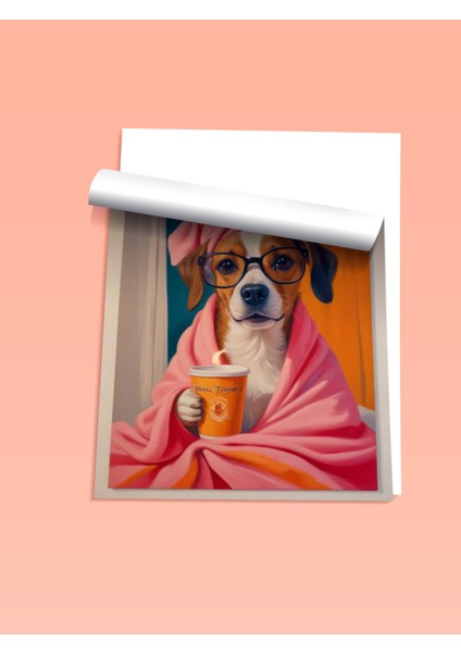 Çerçevesiz Poster, Spa Sabahı: Havlulu Köpek – Sevimli Portre, Genç Odası Dekoru Poster No: 109747 fiyatları